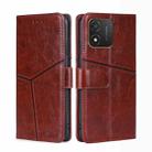 For Honor X5 4G Geometric Stitching Flip Leather Phone Case(Dark Brown) - 1