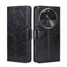 For OPPO Find X6 5G Geometric Stitching Flip Leather Phone Case(Black) - 1