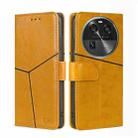 For OPPO Find X6 5G Geometric Stitching Flip Leather Phone Case(Yellow) - 1