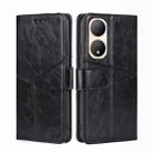 For vivo Y100 5G Geometric Stitching Flip Leather Phone Case(Black) - 1