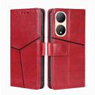 For vivo Y100 5G Geometric Stitching Flip Leather Phone Case(Red) - 1