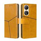 For vivo Y100 5G Geometric Stitching Flip Leather Phone Case(Yellow) - 1