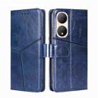 For vivo Y100 5G Geometric Stitching Flip Leather Phone Case(Blue) - 1