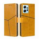 For Xiaomi Redmi Note 12 4G Global Geometric Stitching Flip Leather Phone Case(Yellow) - 1