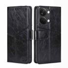 For OnePlus Ace 2V 5G Geometric Stitching Flip Leather Phone Case(Black) - 1