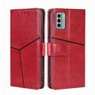 For Nokia G22 Geometric Stitching Flip Leather Phone Case(Red) - 1