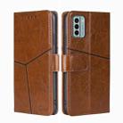 For Nokia G22 Geometric Stitching Flip Leather Phone Case(Light Brown) - 1
