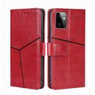 For Motorola Moto G Power 2023 Geometric Stitching Flip Leather Phone Case(Red) - 1