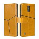 For ZTE Blade A32 Geometric Stitching Flip Leather Phone Case(Yellow) - 1