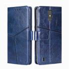 For ZTE Blade A32 Geometric Stitching Flip Leather Phone Case(Blue) - 1