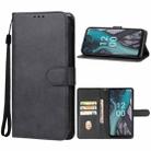 For Nokia C22 Leather Phone Case(Black) - 1