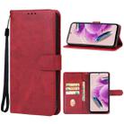 For Xiaomi Redmi Note 12S Leather Phone Case(Red) - 1