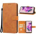 For Xiaomi Redmi Note 12S Leather Phone Case(Brown) - 1