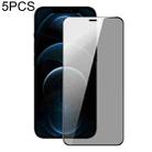 For iPhone 12 Pro Max 5pcs DUX DUCIS 0.33mm 9H High Aluminum Anti-spy HD Tempered Glass Film - 1