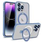 For iPhone 13 Metal Eyes Series MagSafe Magnetic Holder Phone Case(Blue) - 1