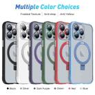 For iPhone 13 Pro Metal Eyes Series MagSafe Magnetic Holder Phone Case(Blue) - 2