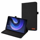 For Xiaomi Pad 6 / Pad 6 Pro Fabric Leather Tablet Case(Black) - 1