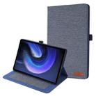 For Xiaomi Pad 6 / Pad 6 Pro Fabric Leather Tablet Case(Blue) - 1