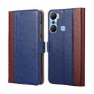 For Infinix Hot 12 Pro Ostrich Texture Flip Leather Phone Case(Blue) - 1