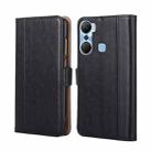 For Infinix Hot 12 Pro Ostrich Texture Flip Leather Phone Case(Black) - 1