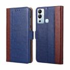 For Infinix Hot 12i Ostrich Texture Flip Leather Phone Case(Blue) - 1
