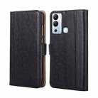 For Infinix Hot 12i Ostrich Texture Flip Leather Phone Case(Black) - 1