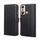 For Infinix Hot 20i Ostrich Texture Flip Leather Phone Case(Black) - 1