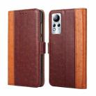 For Infinix Note 11 Ostrich Texture Flip Leather Phone Case(Brown) - 1