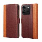 For Infinix Smart 7 Ostrich Texture Flip Leather Phone Case(Brown) - 1