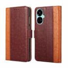 For Tecno Camon 19 / 19 Pro Ostrich Texture Flip Leather Phone Case(Brown) - 1