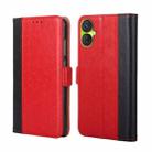 For Tecno Spark 9 Pro Ostrich Texture Flip Leather Phone Case(Red) - 1