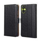 For Tecno Spark 9 Pro Ostrich Texture Flip Leather Phone Case(Black) - 1