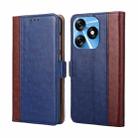 For Tecno Spark 10 4G Ostrich Texture Flip Leather Phone Case(Blue) - 1