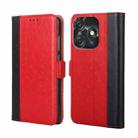 For Tecno Spark 10C Ostrich Texture Flip Leather Phone Case(Red) - 1