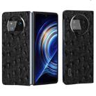 For Huawei Mate X3 Genuine Leather Ostrich Texture Phone Case(Black) - 1