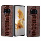 For Huawei Mate X3 Genuine Leather Weilai Series Phone Case(Coffee) - 1