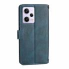 For Redmi Note 12 Pro 5G Global Oil Skin Zipper Wallet Leather Phone Case(Blue) - 3