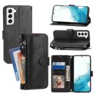 For Samsung Galaxy S23+ 5G Oil Skin Zipper Wallet Leather Phone Case(Black) - 1