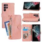 For Samsung Galaxy S23 Ultra 5G Oil Skin Zipper Wallet Leather Phone Case(Pink) - 1