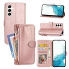 For Samsung Galaxy A54 5G Oil Skin Zipper Wallet Leather Phone Case(Rose Gold) - 1