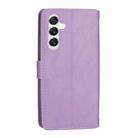 For Samsung Galaxy A54 5G Oil Skin Zipper Wallet Leather Phone Case(Purple) - 3