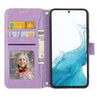 For Samsung Galaxy A54 5G Oil Skin Zipper Wallet Leather Phone Case(Purple) - 4