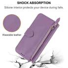 For Samsung Galaxy A54 5G Oil Skin Zipper Wallet Leather Phone Case(Purple) - 5