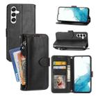 For Samsung Galaxy A54 5G Oil Skin Zipper Wallet Leather Phone Case(Black) - 1