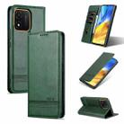 For Honor X5 AZNS Magnetic Calf Texture Flip Leather Phone Case(Dark Green) - 1