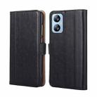 For Blackview A52 Ostrich Texture Flip Leather Phone Case(Black) - 1