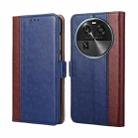 For OPPO Find X6 5G Ostrich Texture Flip Leather Phone Case(Blue) - 1