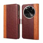 For OPPO Find X6 Pro 5G Ostrich Texture Flip Leather Phone Case(Brown) - 1