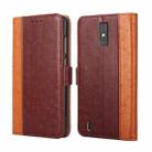 For ZTE Blade A32 Ostrich Texture Flip Leather Phone Case(Brown) - 1