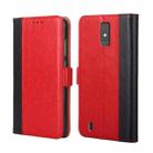 For ZTE Blade A32 Ostrich Texture Flip Leather Phone Case(Red) - 1